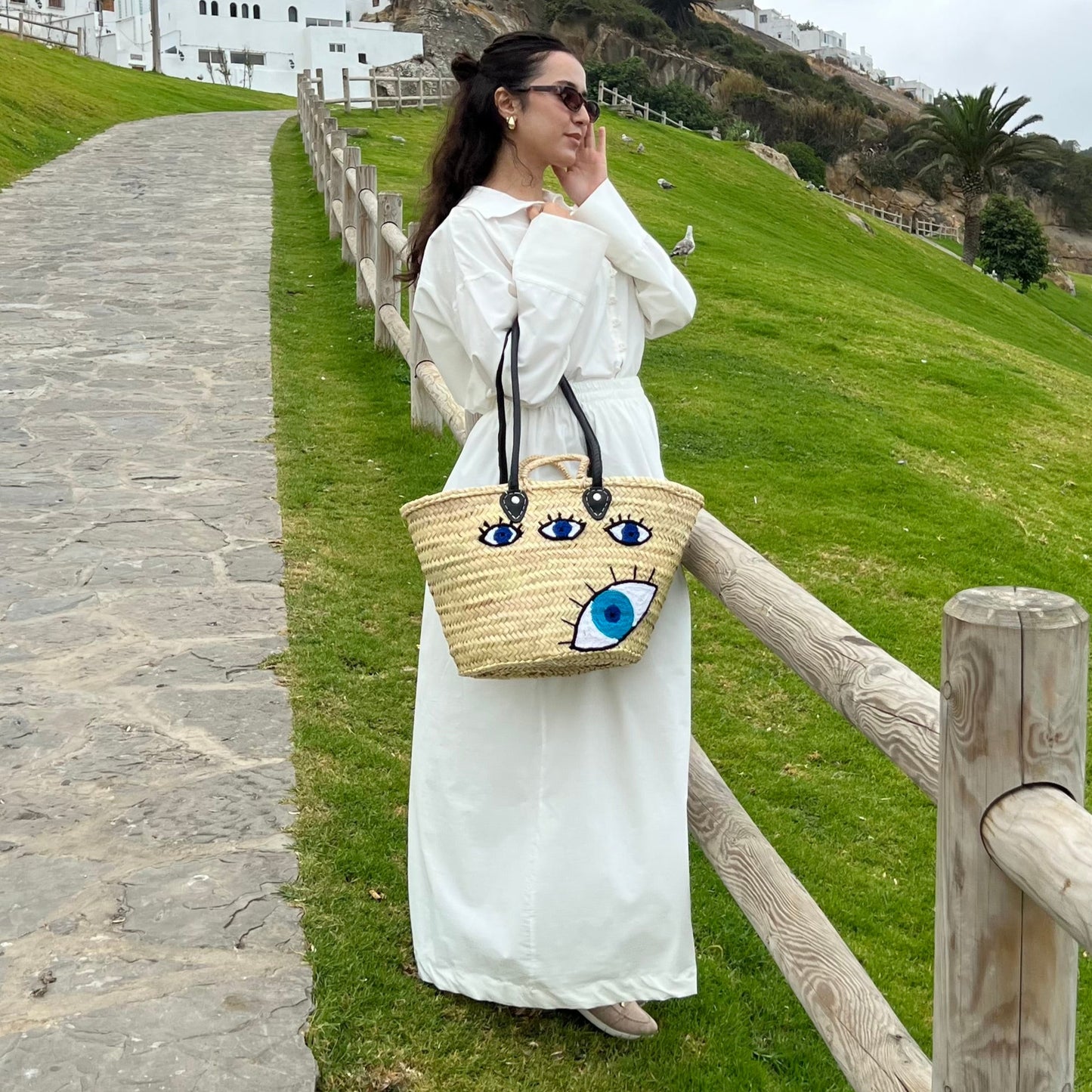 Tote with Eye Motif