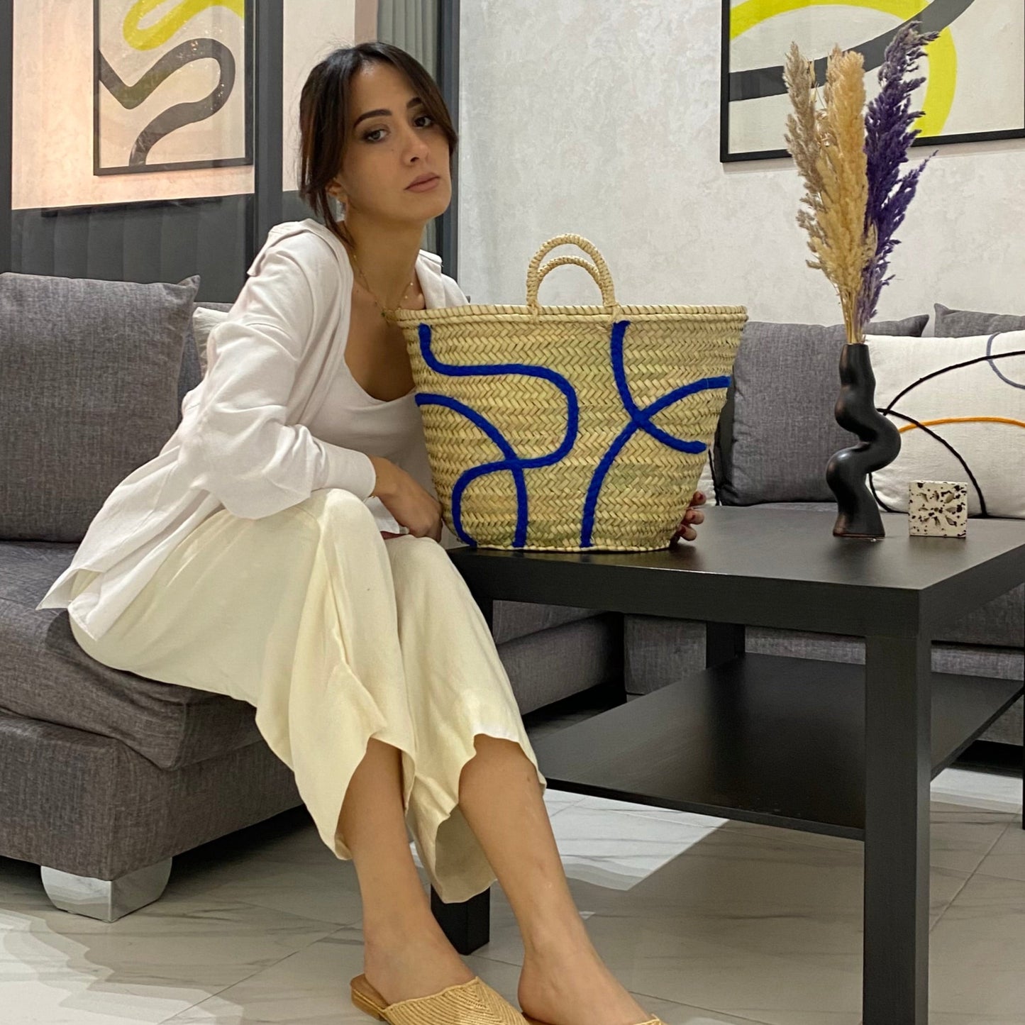 Awrad Bag - Straw Bag-Beach bag -Gift bag