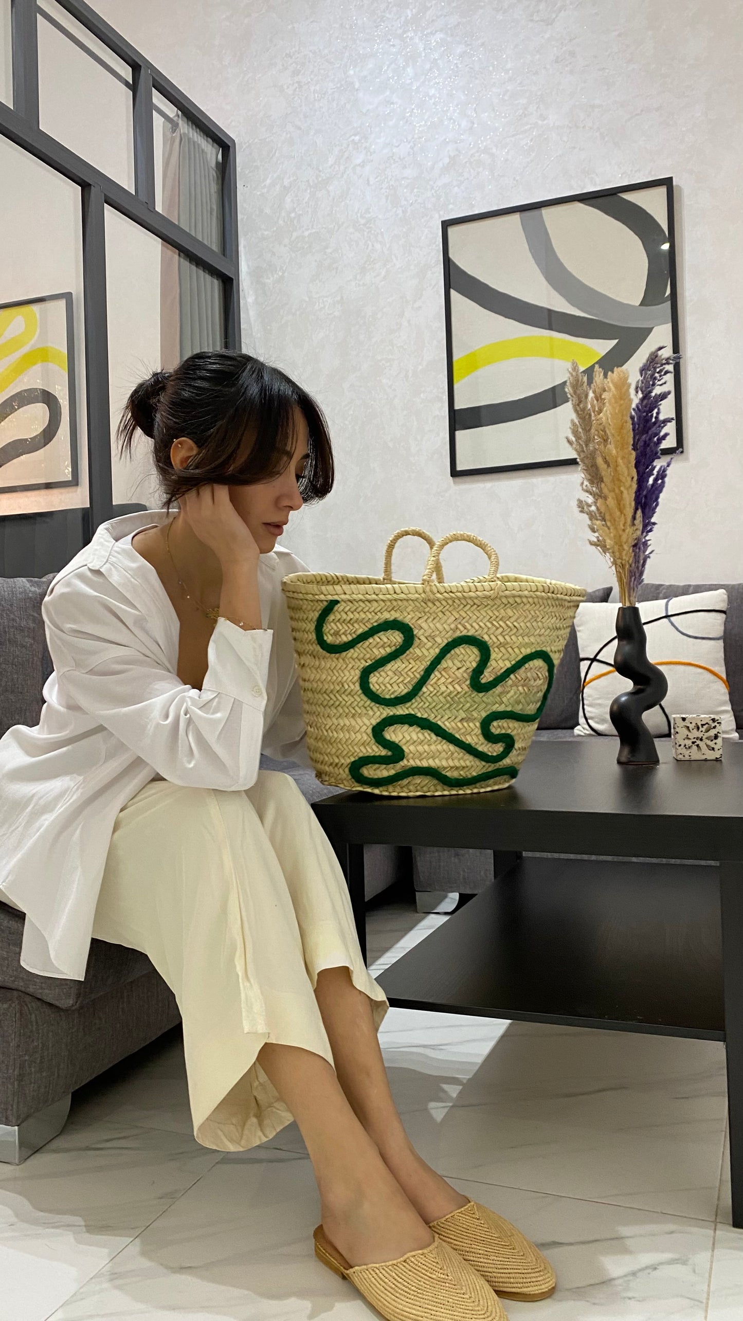 Green Squiggle bag
