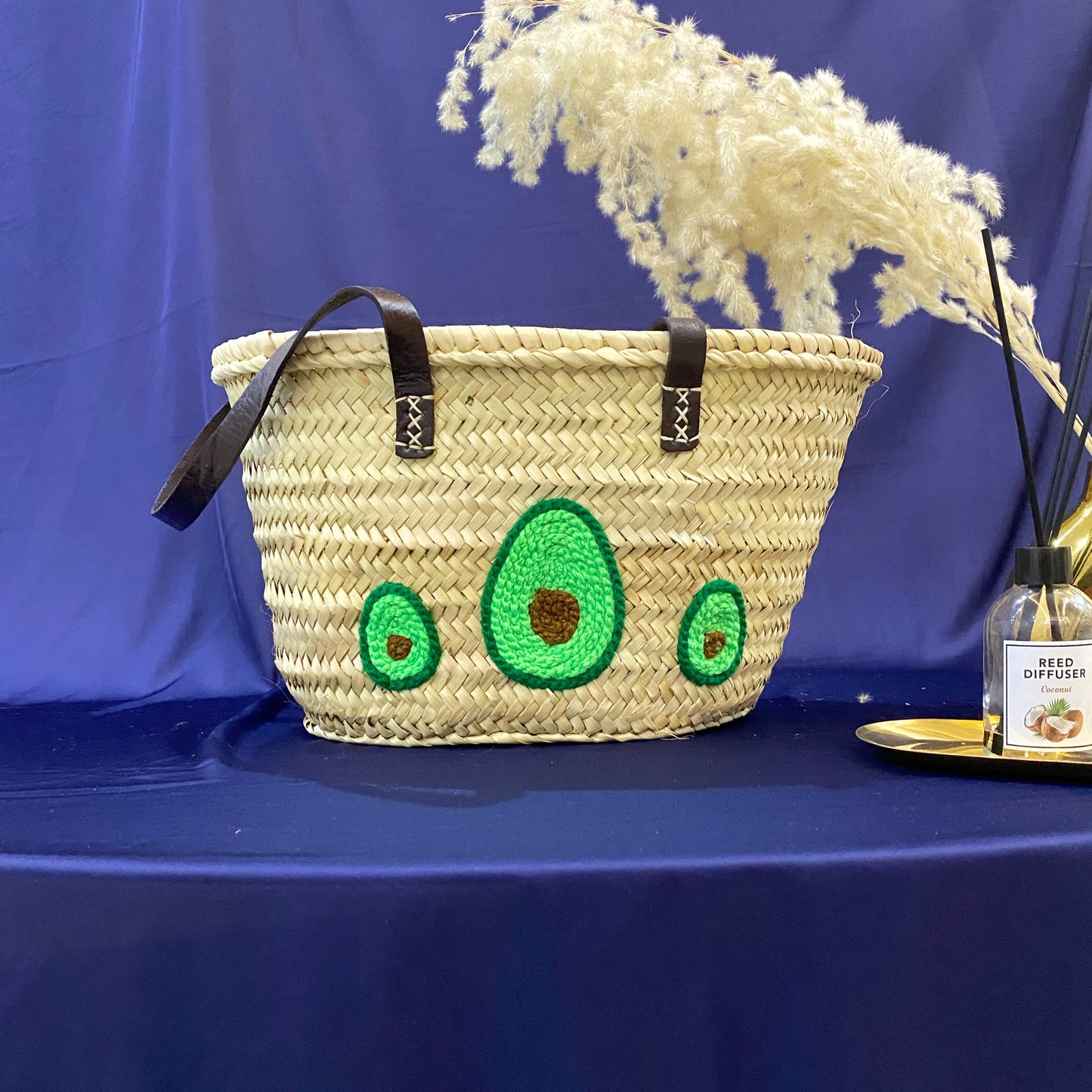 Avocado Straw bag