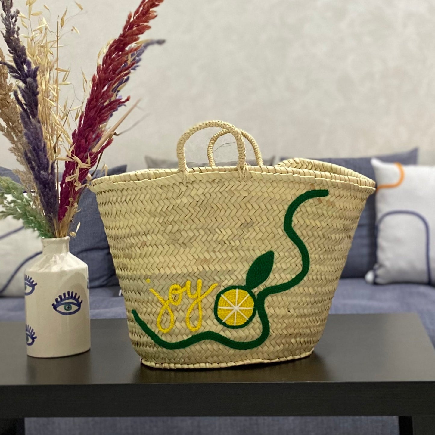 Joy Lemon Straw bag