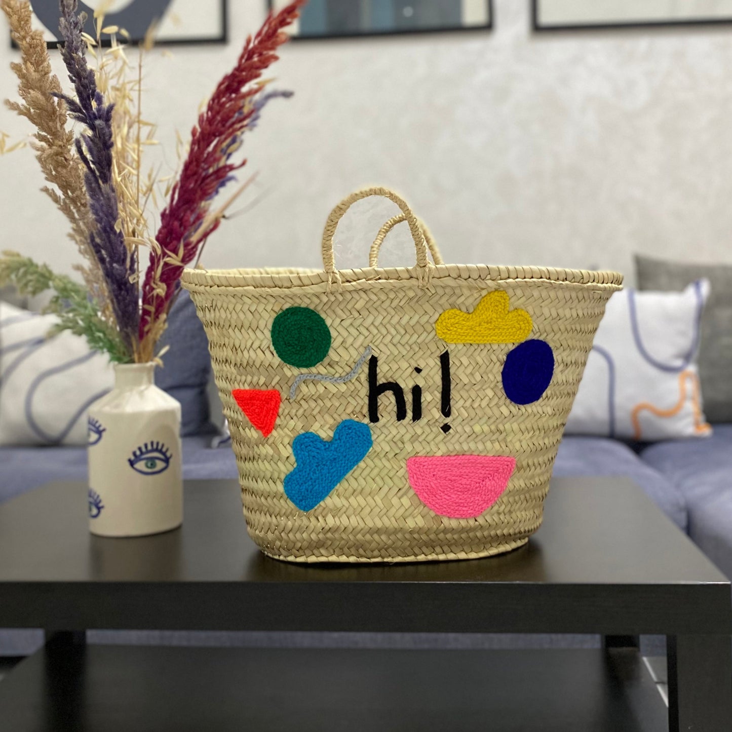 "Hi!" Fun Straw Tote