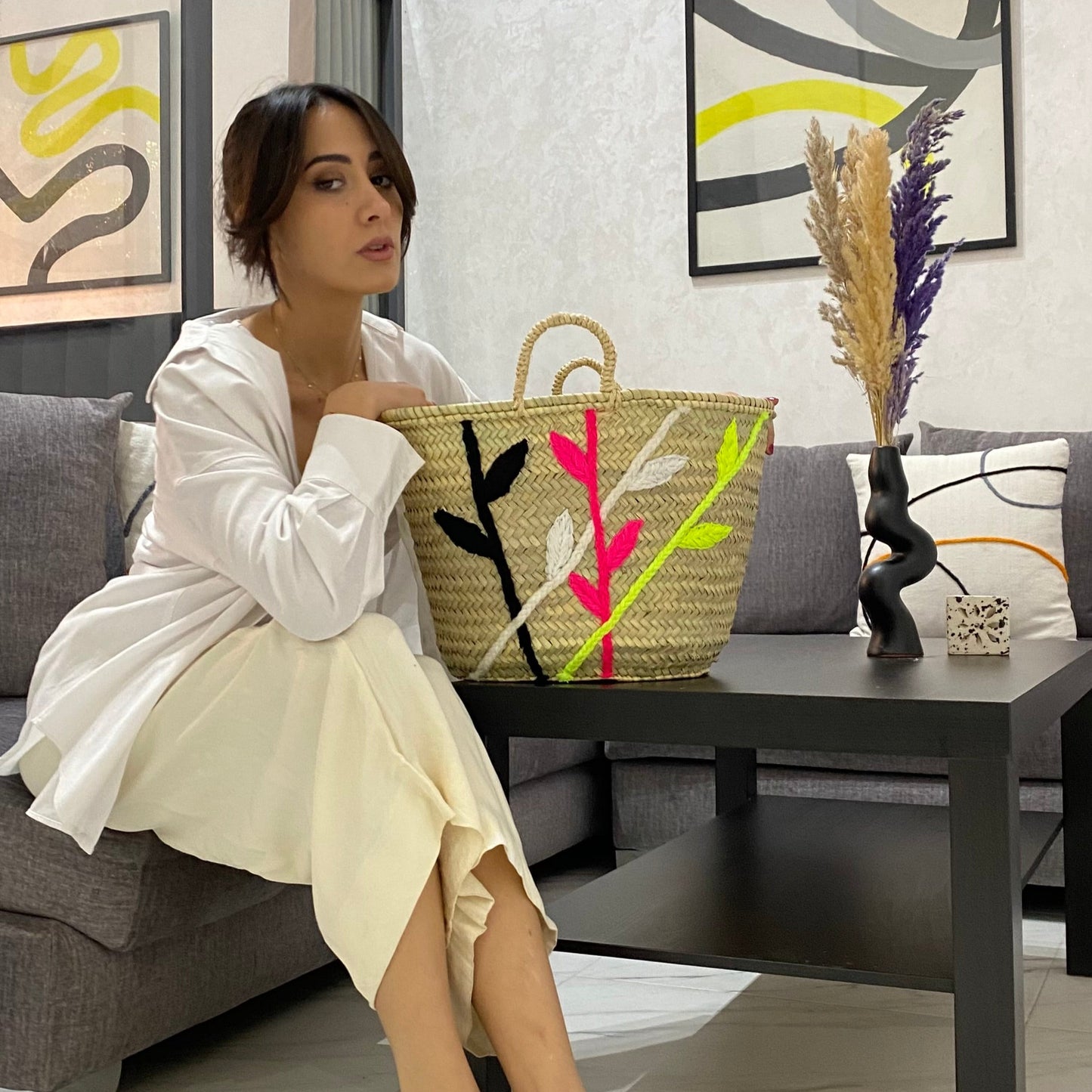 Blossom Bag- Beach tote- Picnic Bag