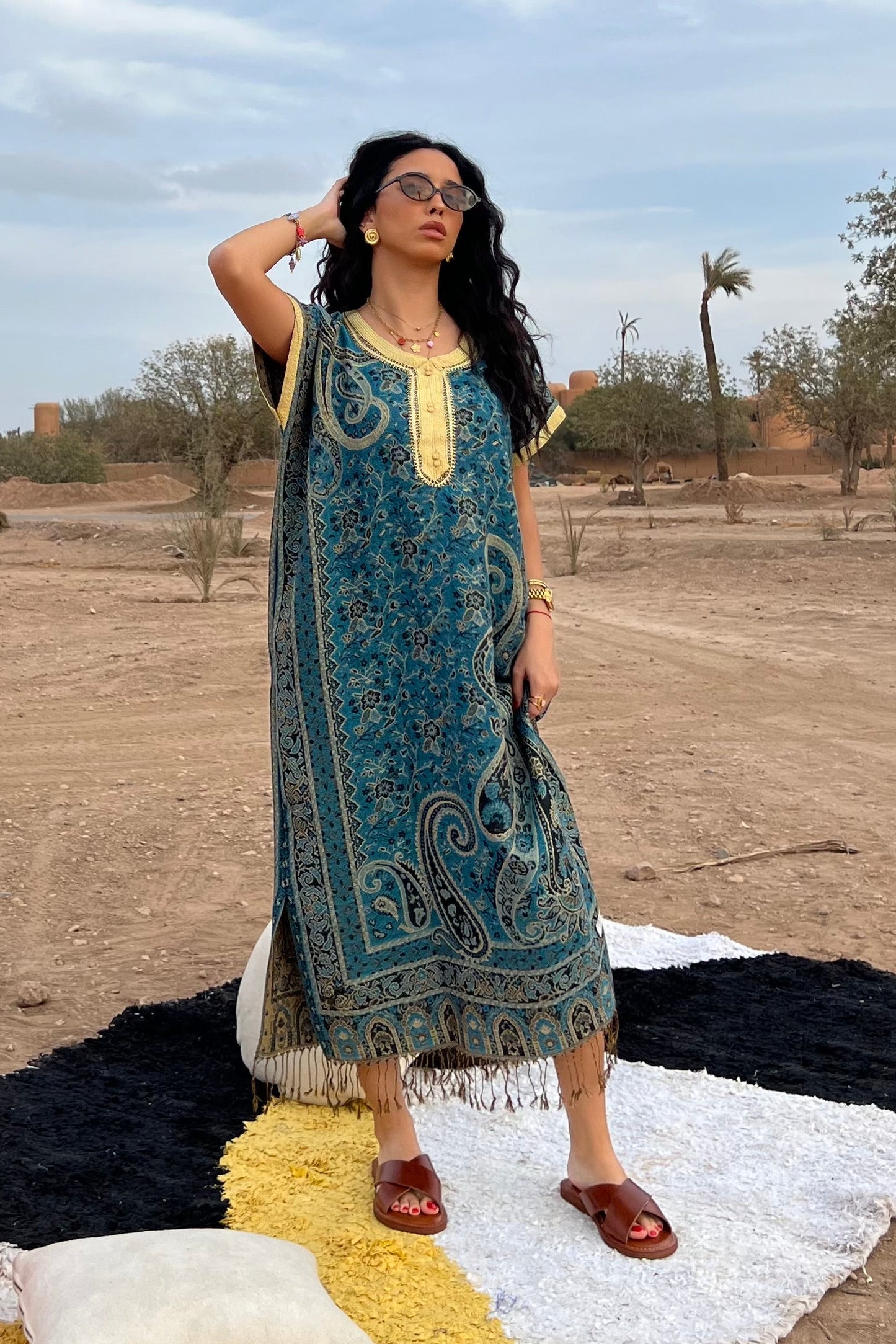 Desert Relaxed Moroccan Kaftan Dress